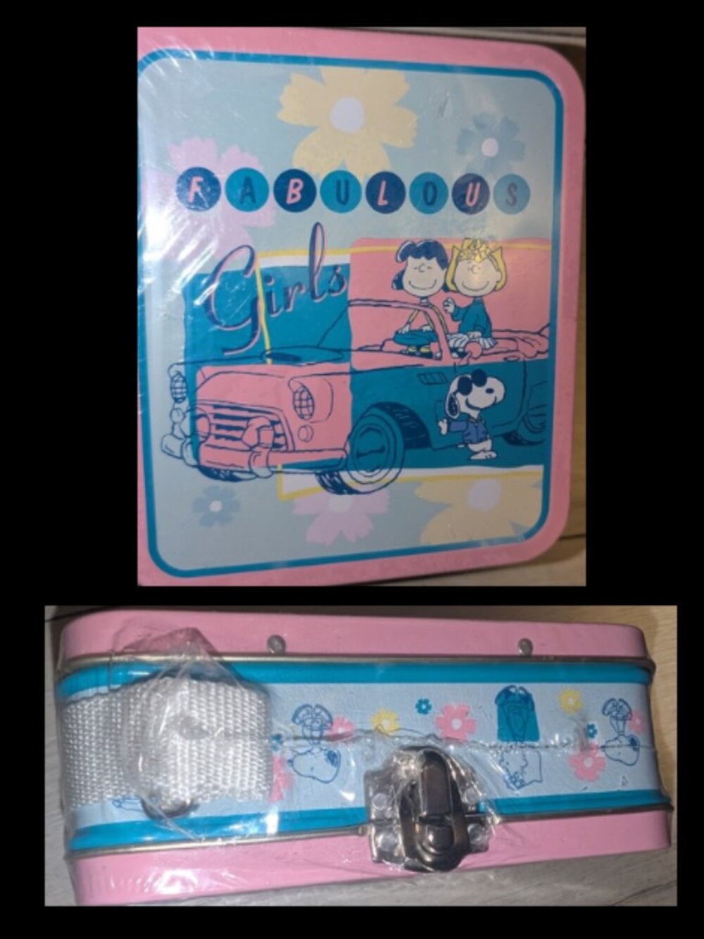 Vintage New Sealed Peanuts Mini Tin Carrying Case Fabulous Girls - Characters